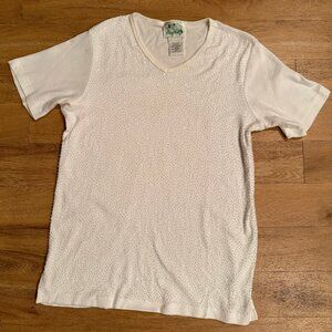 Quacker Factory white beaded sweater